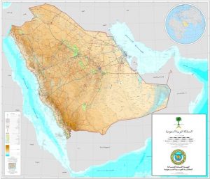 خريطة المملكة العربية السعودية صماء