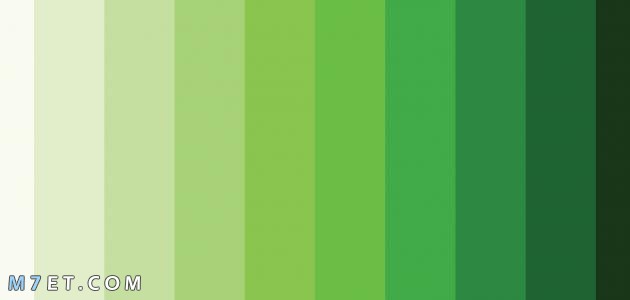 درجات اللون الأخضر