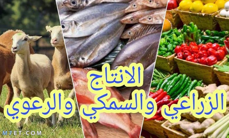 بحث شامل عن الإنتاج الزراعي والسمكي والرعوي في جمهورية مصر العربية